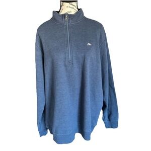Men's 3/4 zip up Blue Sweater Fleece Lightweight  XL  Outdoors Golf Spring